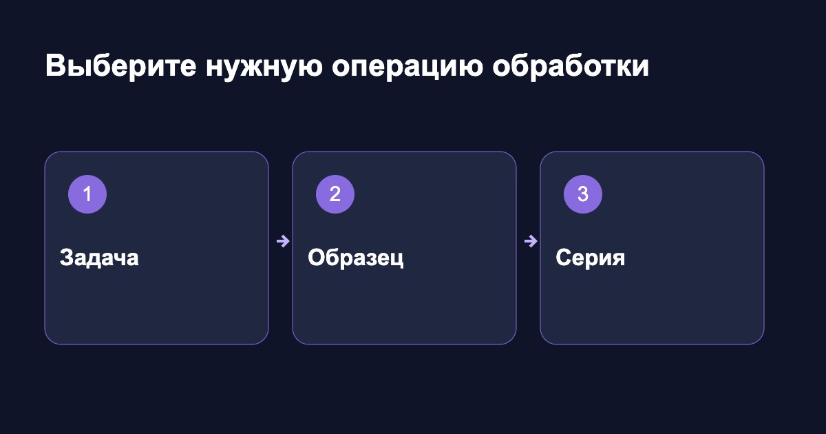 Выберите нужную операцию обработки