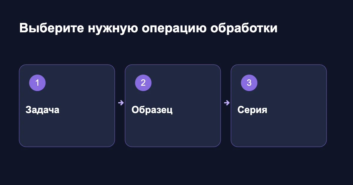 Обработка серии через контрольный образец, одинаковые правила и сверку каждого файла