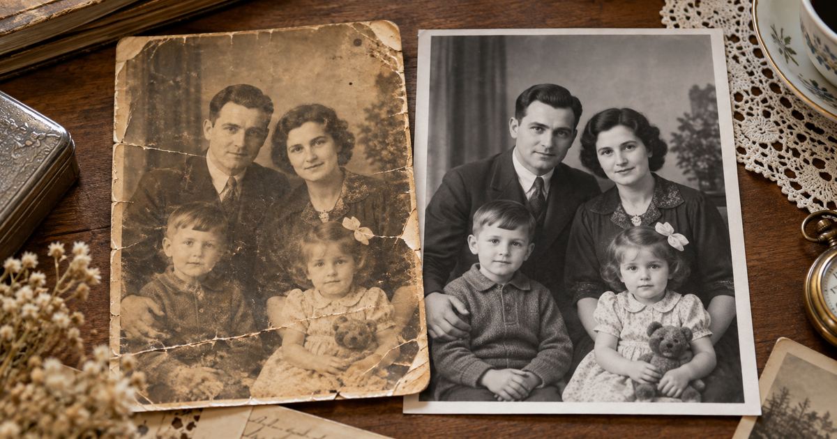 Пример для статьи «Нейросеть для реставрации фото: как сохранить лица»